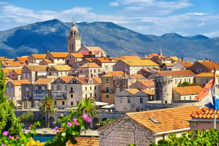 view of the korcula town korcula island dalmatia croatia